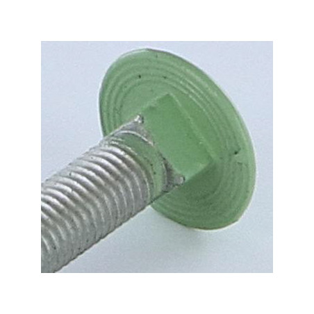 1 x Schlossschraube M7X45 gewinde 100 Aluminium Gesamtgewinde RAL6021 blassgrün 30%B