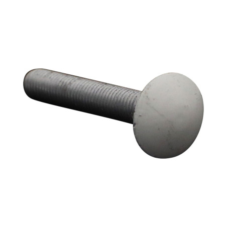 1 x Schlossschraube M7X45 gewinde 100 Aluminium Gesamtgewinde RAL9010 reinweiß 30%B