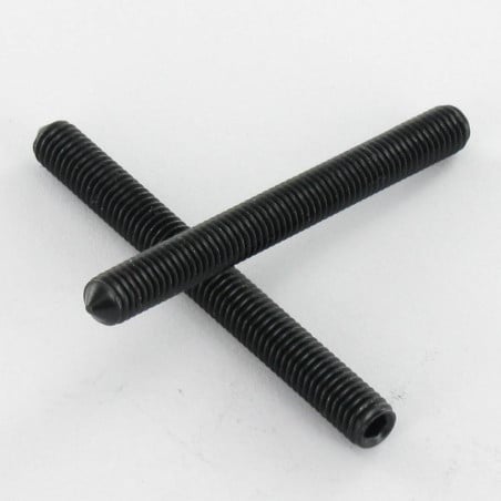 1 x Metallschrauben Madenschraube Schraubenschlüssel 2.5 M5x20 Spitze Stahl schwarz verzinkt
