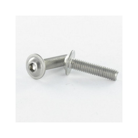 1 x Metallschrauben Flachrundschraube mit Innensechskant Kreuzschlitz mit Flansch M6X30 Schraubenschlüssel 4 Klasse 10.9