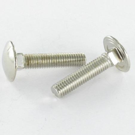 1 x Schlossschraube M5x25 Gesamtgewinde Nickelstahl