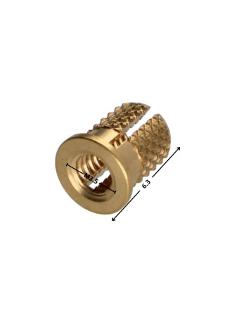1 x Einsatz mit flansch EXPANSIONFIX Messing...