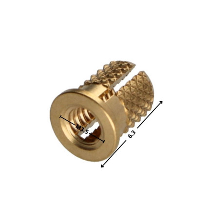 1 x Einsatz mit flansch EXPANSIONFIX Messing M3,5 x 6,3