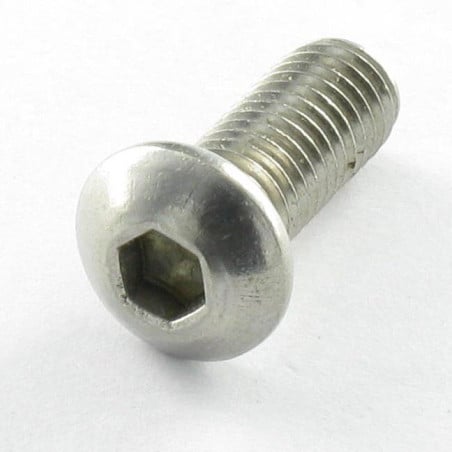 1 x Metallschrauben Flachrundschraube mit Innensechskant M8x12 Gesamtgewinde Klasse 10.9 Schraubenschlüssel 5 Verzinkt