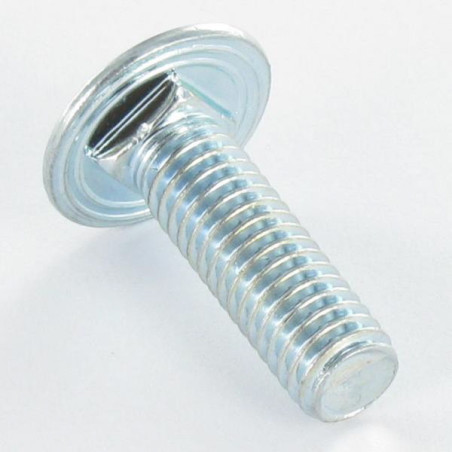 1 x Schlossschraube M6x15 Niedrig 1,5 Kopf-Durchmesser 13,5 Verzinkt