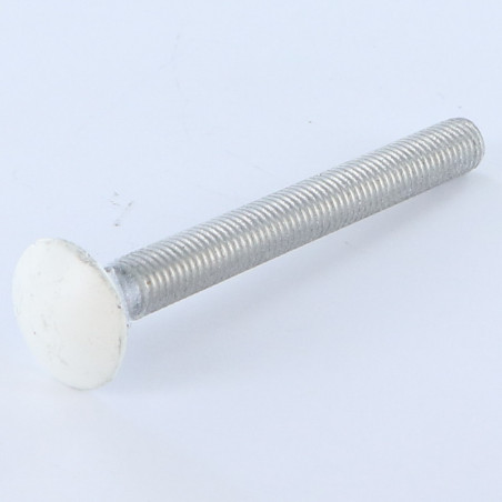 1 x Schlossschraube M7X40 gewinde 100 Gesamtgewinde Aluminium RAL9016 signalweiß 80%B