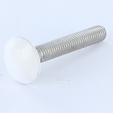 1 x Schlossschraube M7X40 gewinde 100 Gesamtgewinde Aluminium RAL9016 signalweiß 80%B