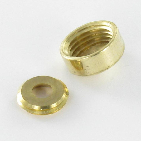 1 x Kegelförmige Abdeckkappe (eine Rosette und eine Abdeckkappe) Messing Durchmesser 20 Für Schraube M6