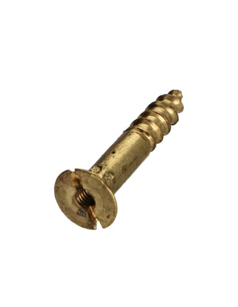1 x Holzschraube Messing 5x35 Gebohrt M3...