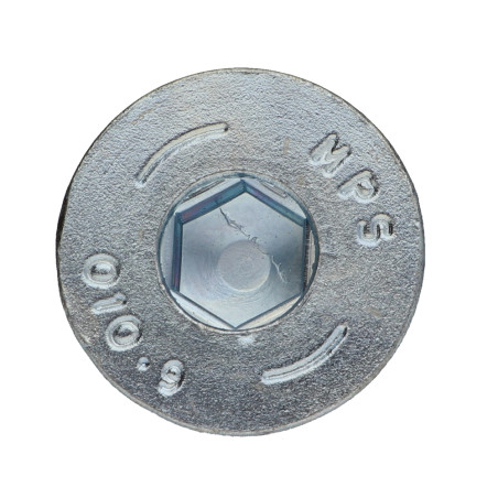 1 x Metallschrauben Innensechskant mit flachem Kopf Schraubenschlüssel 12 M20X55 Gesamtgewinde Klasse 10.9 Verzinkt