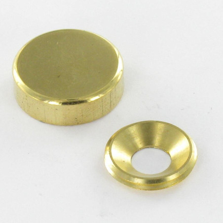 1 x Zylindrische Abdeckkappe (eine Rosette und eine Abdeckkappe) Messing HÖFLICH DIAM20 Für Schraube M5