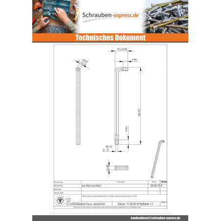 1 x Schlüssel Sechskant Sichere Schraubenschlüssel 3 Schraube 5