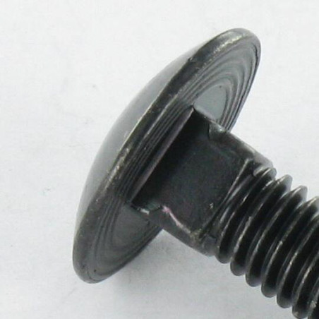 1 x Schlossschraube M8X140 Gesamtgewinde Stahl schwarz verzinkt