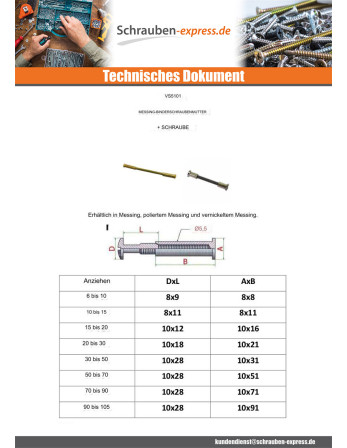 1 x Schraube Binder M4 Nickel Messing Für...