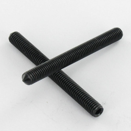 1 x Metallschrauben Madenschraube Schraubenschlüssel 3 M6x20 Spitze Stahl schwarz verzinkt