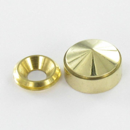 1 x Kegelförmige Abdeckkappe (eine Rosette und eine Abdeckkappe) Messing Durchmesser 12 Für Schraube M4