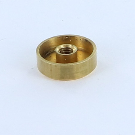 1 x Abdeckkappe Flach Messing 15 Kernlochbohrung M4