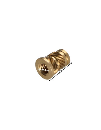 1 x Einsatz Mit Kopf SONICFIX Messing M3X5.7