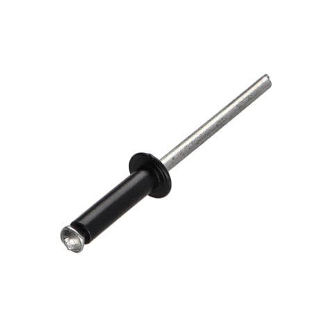 1 x Nieten geschält GOSTAR Aluminium Stahlgewinde Standard-Rundkopf 4x12 Schwarz
