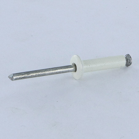 1 x Nieten geschält GOSTAR Aluminium Stahlgewinde Standard-Rundkopf 4x16 RAL9003Sicherheitsweiß