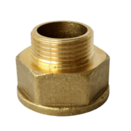 1 x Verkleinerte hexagonale Brustwarze Abbildung 246 Männlich weiblich 33x42 (1"1/4) X 40x49 (1"1/2) Messing