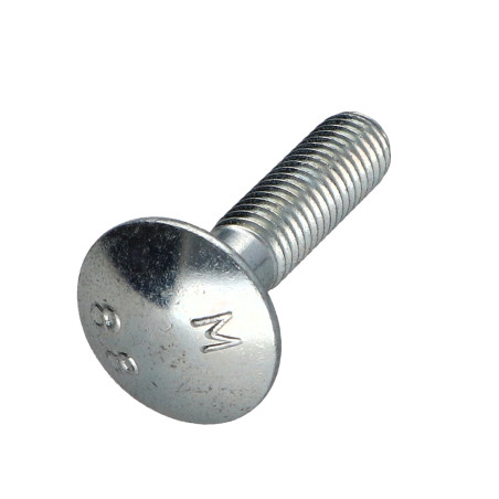 1 x Schlossschraube M8X35 Teilgewinde Klasse 8.8 Verzinkt