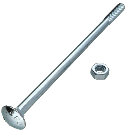 1 x Schlossschraube M8X160 Mit Gewinde 28 Teilgewinde Verzinkt