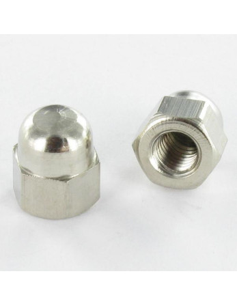 1 x Hutmutter Nickel Messing M6