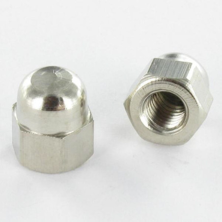1 x Hutmutter Nickel Messing M6