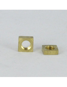 Vierkantmutter Messing M4 6x6x2