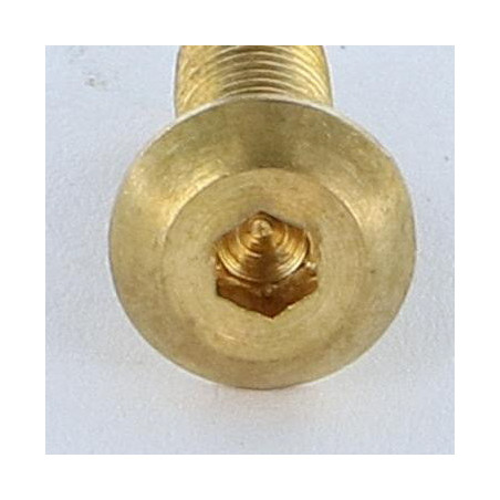 1 x Metallschrauben Flachrundschraube mit Innensechskant M5x16 Schraubenschlüssel 3 Messing