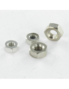 Muttern Nickel Messing Sechskant M4