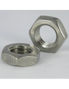 Sechskant-Flachmutter/Kontermutter M5 Dicke 2,5 Nickel...