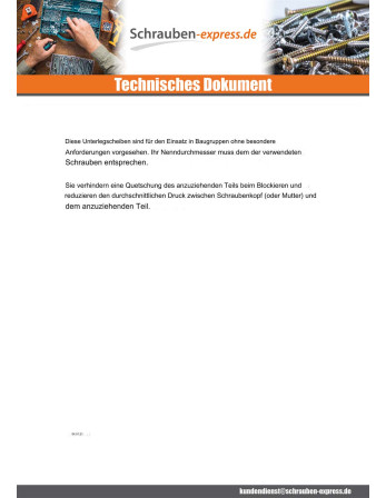 1 x Scheiben/Unterlegscheibe Flach M16x30x3 Z...