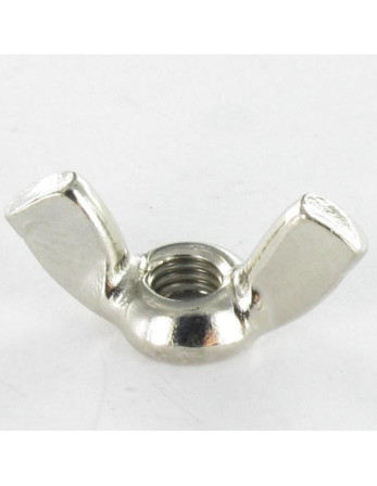 1 x Flügelmutter Nickel Messing M6...