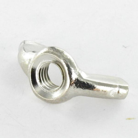 1 x Flügelmutter Nickel Messing M6 Amerikanische Form