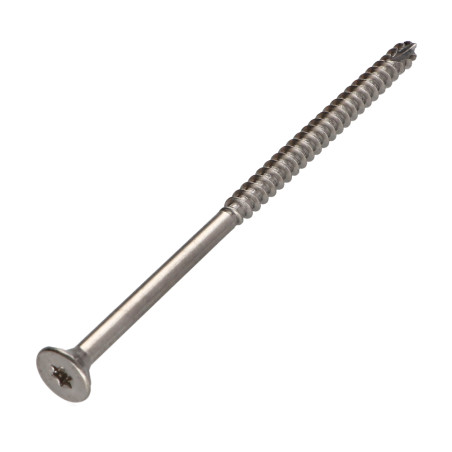 1 x Spanplattenschrauben TEKOR Edelstahl A2 Senkkopfschraube Gezahnt T25 6x120 Mit Gewinde 70 cut Bohrspitze mit Typ 17