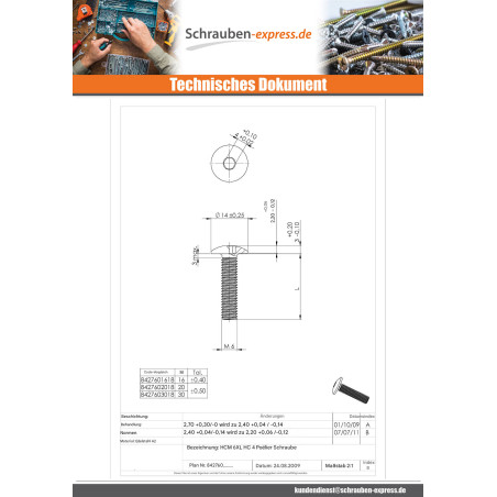 1 x Metallschrauben Flachrundkopfschraube Schraubenschlüssel 4 M6x20 Edelstahl
