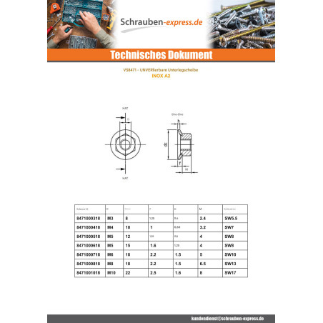 1 x Sechskantmutter M4 Unverlierbar 10 Edelstahl A2