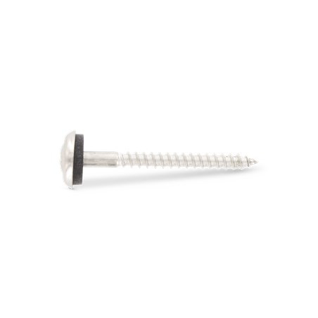 1 x Holzschrauben Flacher Senkkopf Pozi Edelstahl A2 Scheibe mit EPDM Neopren-Dichtung 4,5 x 70