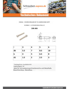 Metallschrauben Zylindrischer Flachkopf Gebohrt In Kreuz... 2