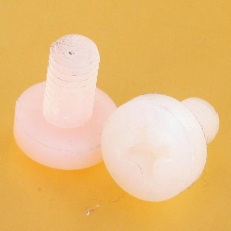 1 x Metallschrauben breitem gewölbtem kopf Phillips M6x10 natürlich nylon