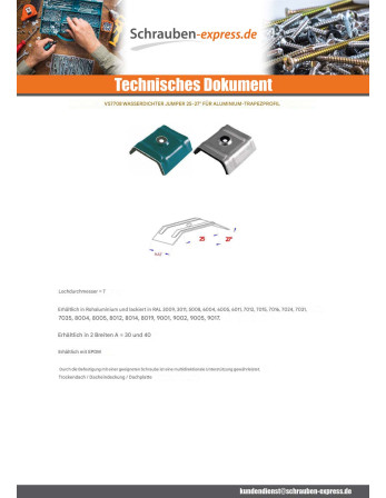 1 x Kalotten mit wasserfesten EPDM-Dichtung...