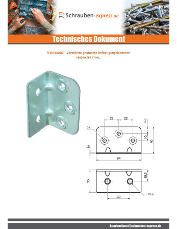 1 x Befestigungswinkel verstärkt geprägt 640 x...