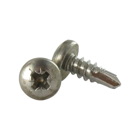 1 x Selbstbohrende Schrauben Edelstahl A2 Zylindrischer Halbrundkopf Pozi 4,2 x 25