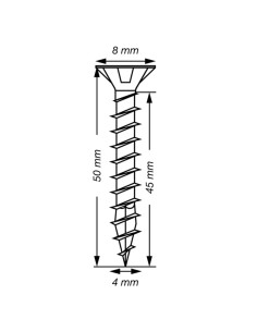 Spax T-STAR MEHR Senkkopfschraube T20 Edelstahl A2 4x50... 2