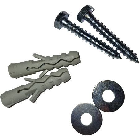 1 x KIT 2 Schlüsselschrauben 6x40 MIT2 Scheiben/Unterlegscheibe Und 2 Dübel