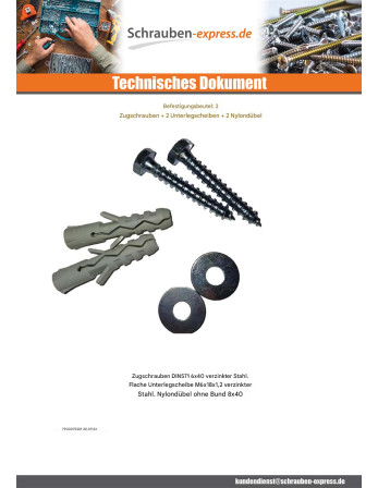 1 x KIT 2 Schlüsselschrauben 6x40 MIT2...