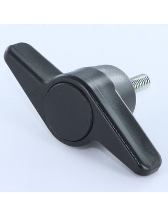 1 x Kreuzgriff schwarzes Nylon MÄNNLICH M10x45