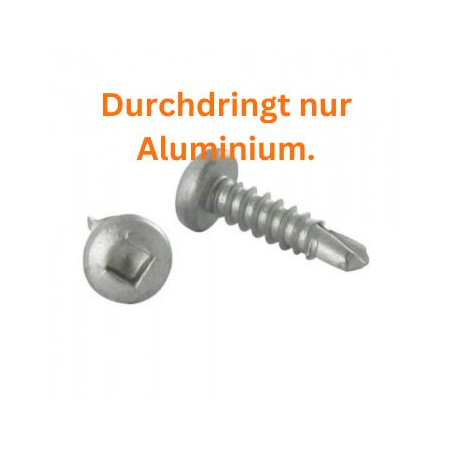 1 x Selbstbohrende Schrauben Edelstahl A2 Zylindrischer Flachkopf Carr 4,8X13